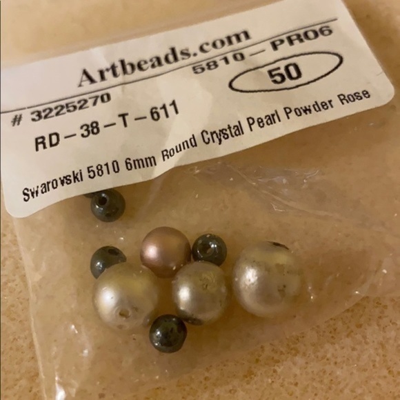 Purple , pink and .925 silver handmade drop pierced earrings - Picture 4 of 8